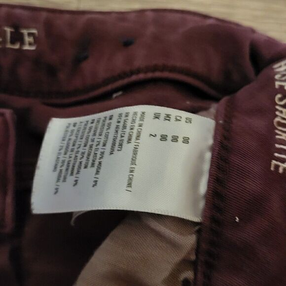 American Eagle Outfitters Hi Rise Shortie Shorts Women's Size 00 Regular - Picture 3 of 5